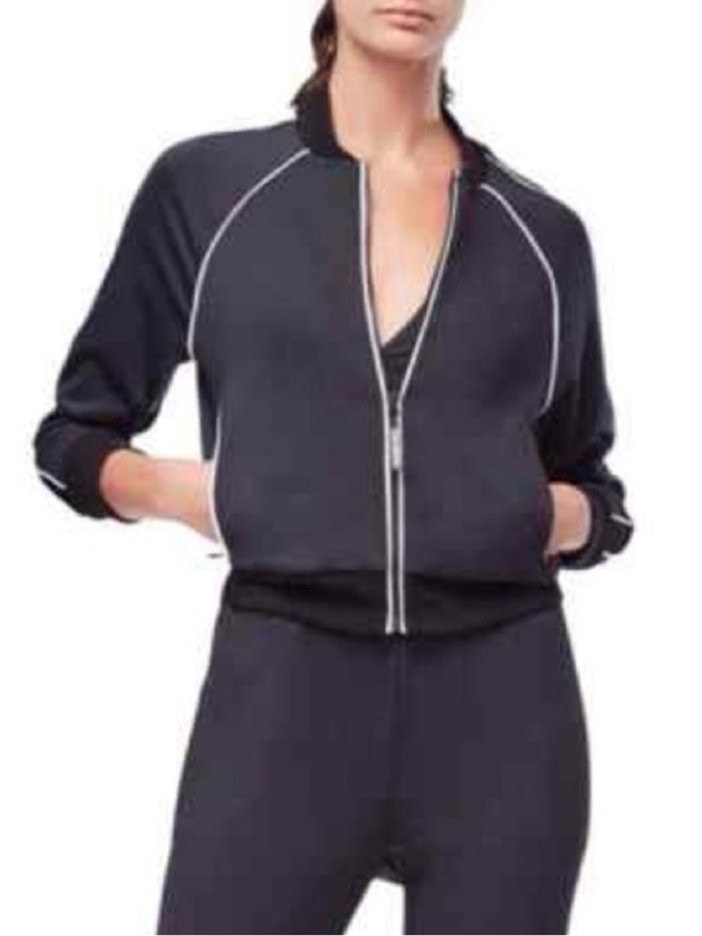Good American Electric Feel Black and White Jacket